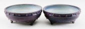 PAIR OF JUN WARE PORCELAIN WAS