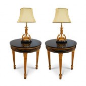 PAIR OF "KARGES" BRONZE LAMPS