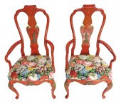 PAIR OF KARGES QUEEN ANNE STYL