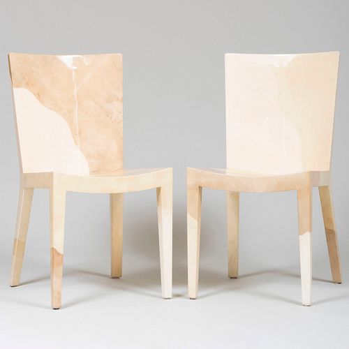 PAIR OF KARL SPRINGER GOATSKIN