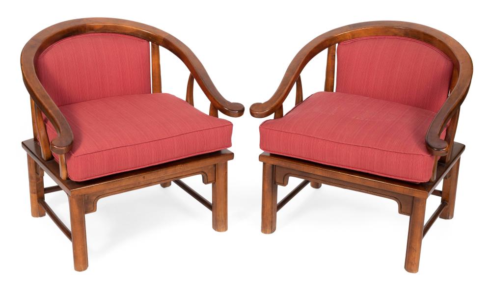 PAIR OF KARL SPRINGER-STYLE OXBOW