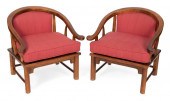 PAIR OF KARL SPRINGER-STYLE OX