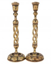 PAIR OF KASHMIRI PAPIER MACHE