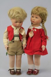 PAIR OF KATHE KRUSE DOLLS Boy
