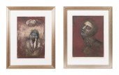 PAIR OF KATHLEEN MORRIS MONOPR