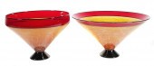 PAIR OF KENNY PIEPER, BLOWN GL