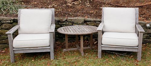 PAIR OF KINGSLEY BATE TEAKWOOD OPEN