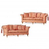 PAIR OF KNOLE STYLE THREE SEAT