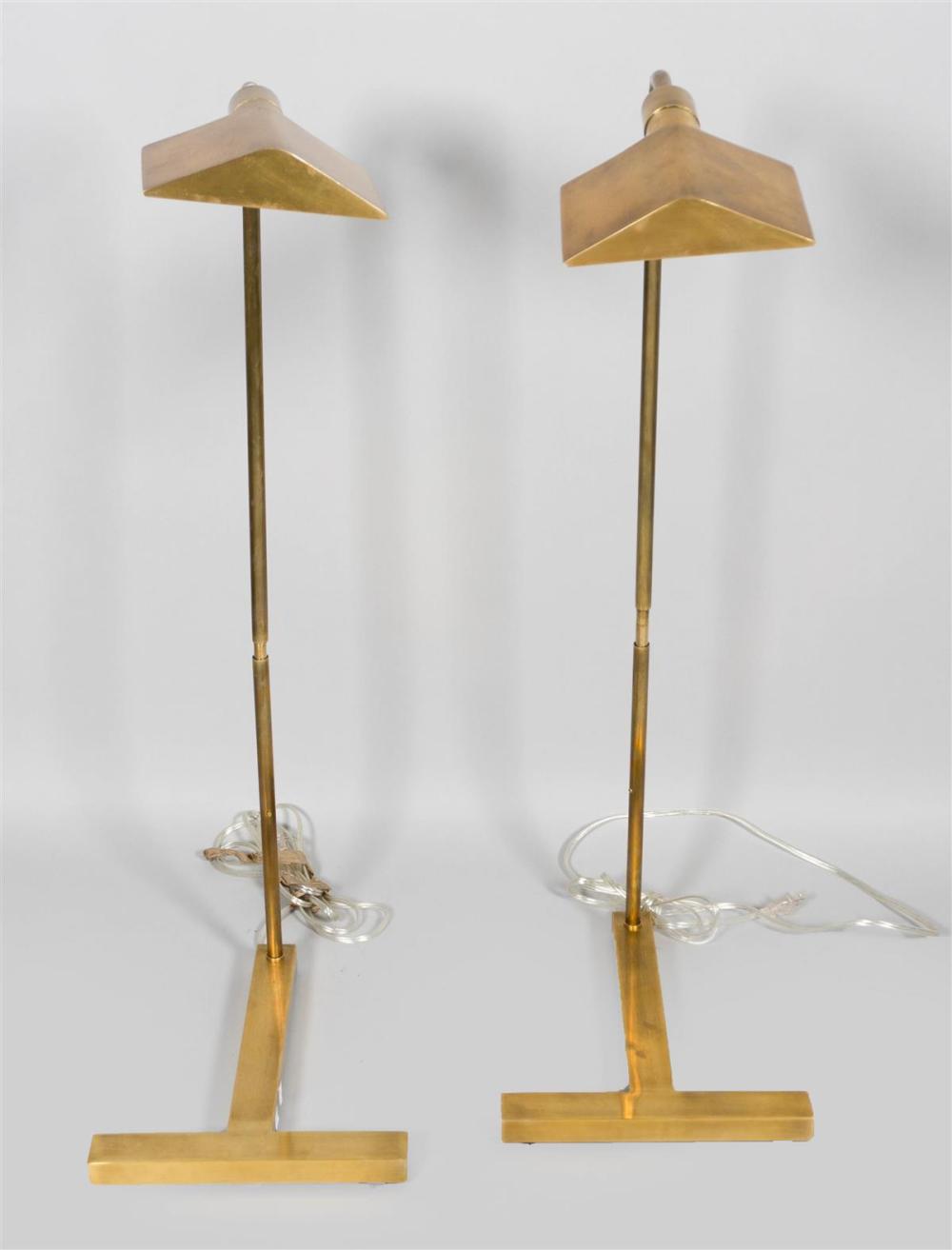 PAIR OF KOCH AND LOWY STYLE BRASS