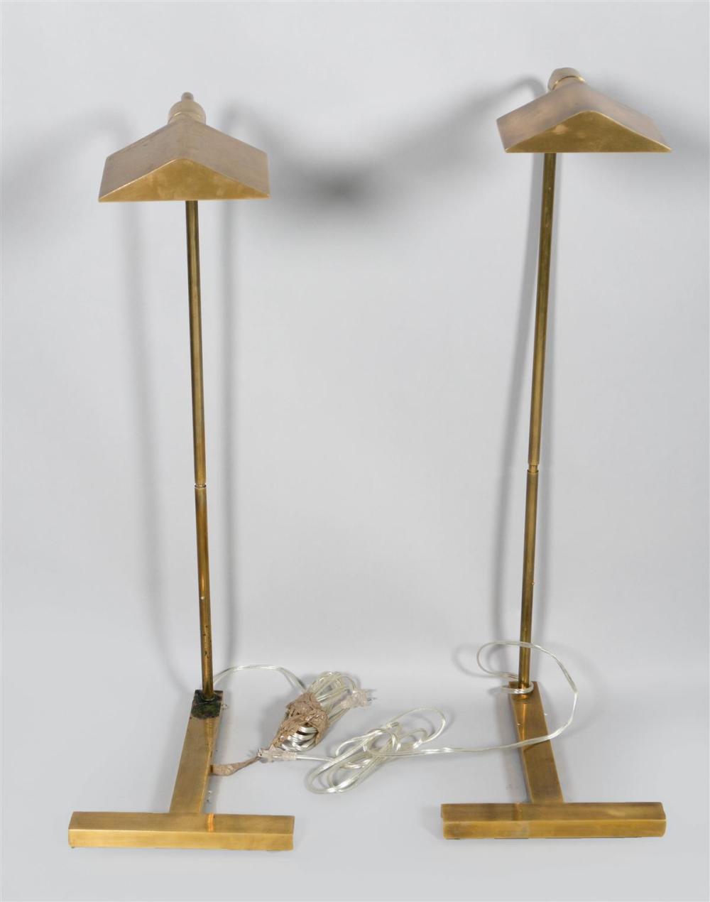 PAIR OF KOCH AND LOWY STYLE BRASS