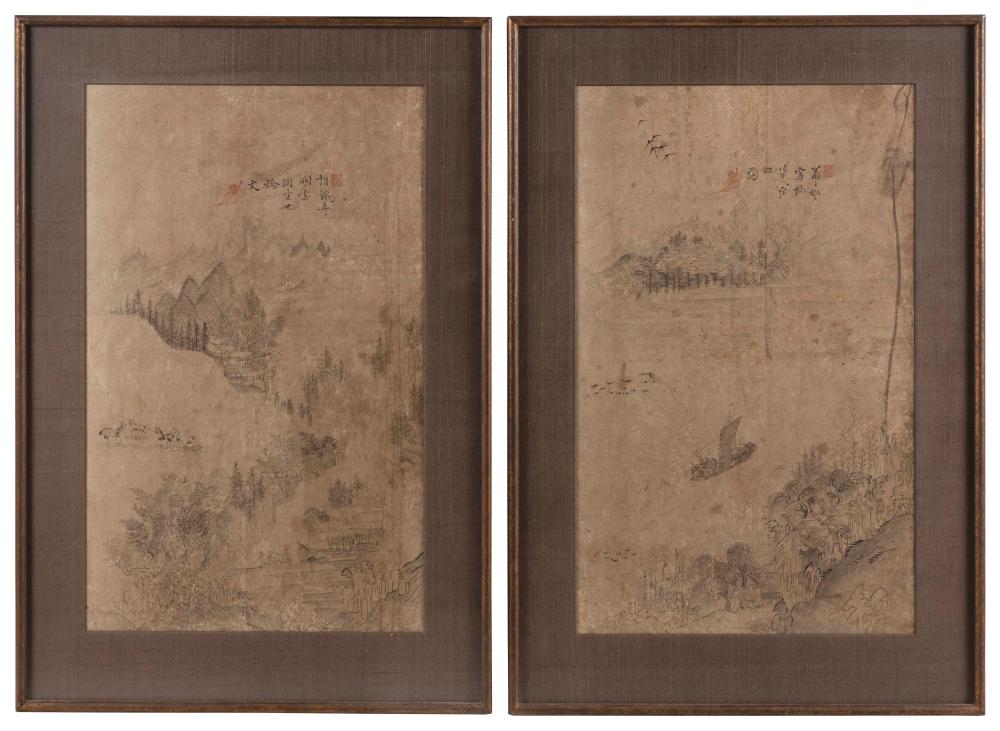 PAIR OF KOREAN FOLK ART PAINTINGS