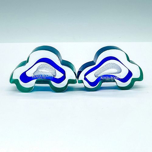 PAIR OF KOSTA BODA CAR MINI