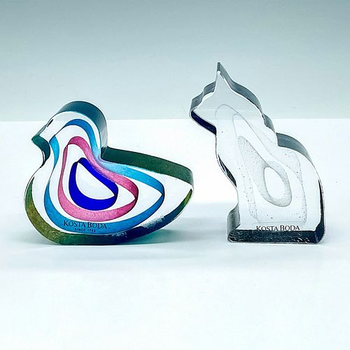 PAIR OF KOSTA BODA MINI