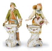 Pair of KPM porcelain figural