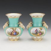 PAIR OF KPM PORCELAIN VASES 6