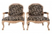 PAIR OF KREISS FAUTEUILSwith b