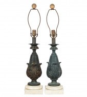 PAIR OF KREISS TABLE LAMPScast