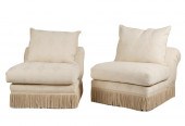 PAIR OF KREISS UPHOLSTERED SLI