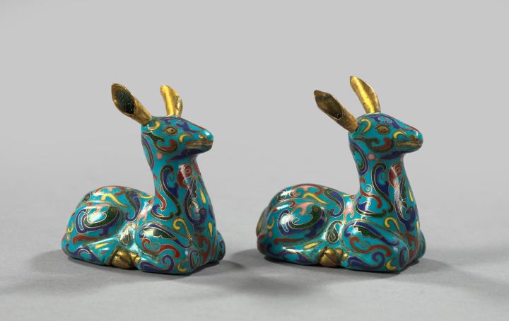 Pair of Kuang Hsu Cloisonne Figures