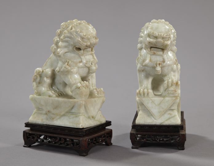 Pair of Kuang Hsu White Marble
