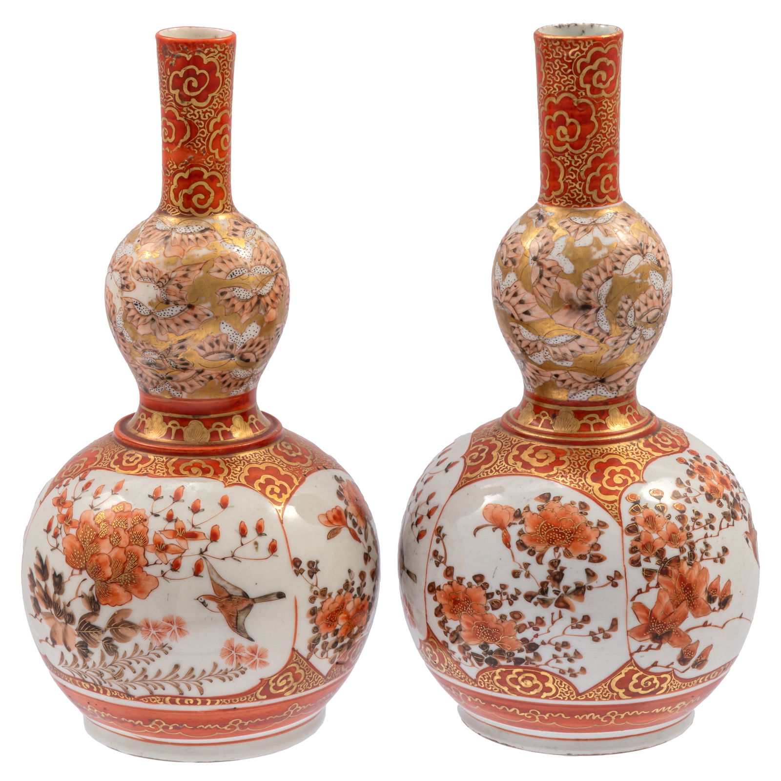 PAIR OF KUTANI DOUBLE GOURD