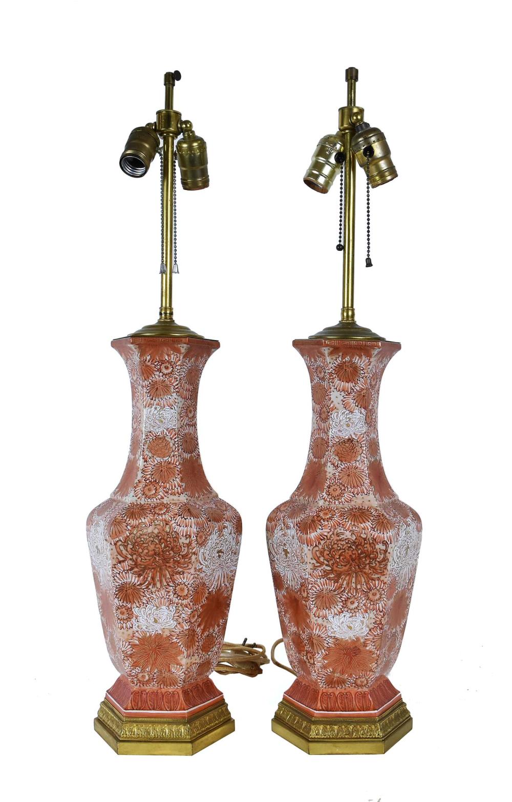 PAIR OF KUTANI STYLE IRON RED