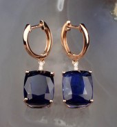 PAIR OF KYANITE, DIAMOND AND R