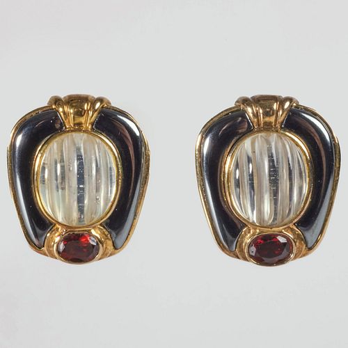 PAIR OF KYLO ROCK CRYSTAL,