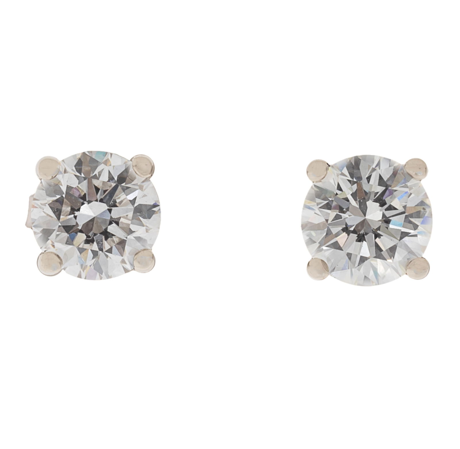 PAIR OF LAB GROWN DIAMOND, 14K