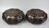 PAIR OF LACQUERWARE BOXES & CO