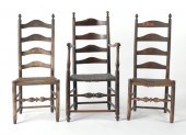 Pair of ladderback side chairs