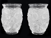 PAIR OF LALIQUE BAGATELLE VASE