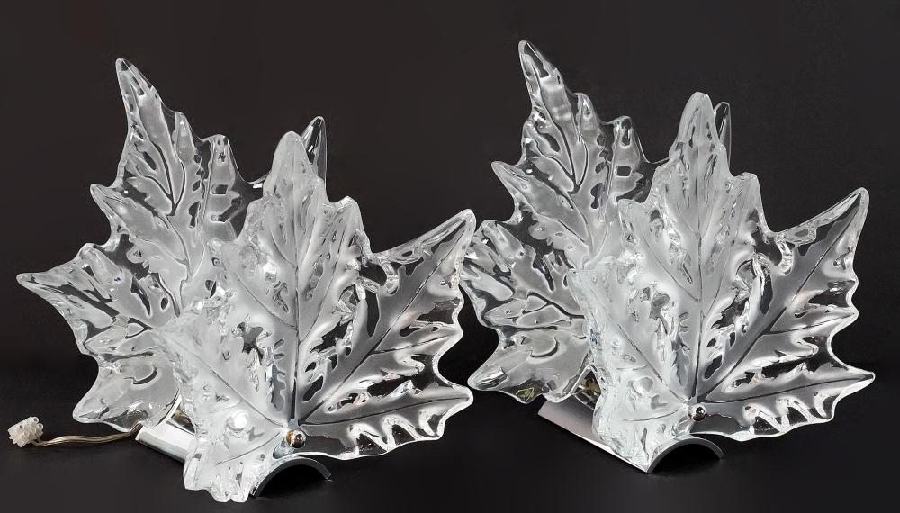 PAIR OF LALIQUE CHAMPS-ELYSEES