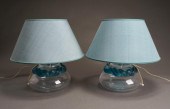 PAIR OF LALIQUE CLEAR AND FROS