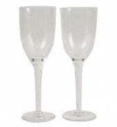 PAIR OF LALIQUE CRYSTAL CHAMPA