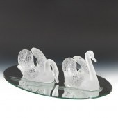 PAIR OF LALIQUE FRANCE CLEAR A