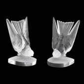 PAIR OF LALIQUE "HIRONDELLE" C