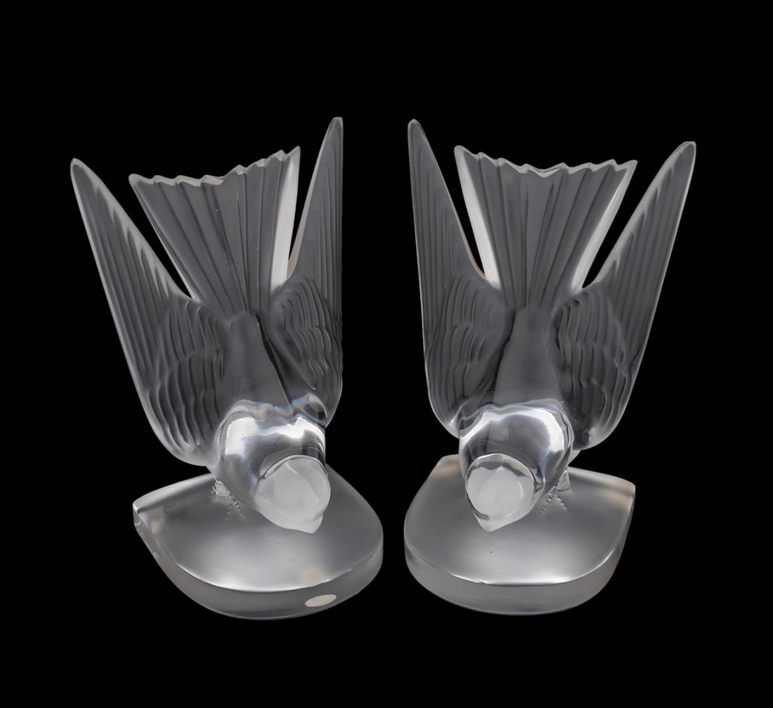 PAIR OF LALIQUE 'HIRONDELLE'