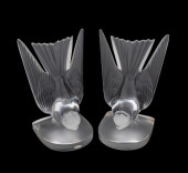 PAIR OF LALIQUE 'HIRONDELLE' C