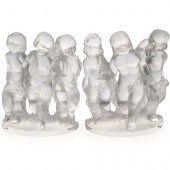 PAIR OF LALIQUE "LUXEMBOURG" B