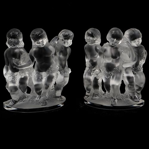 PAIR OF LALIQUE "LUXEMBOURG"