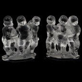 PAIR OF LALIQUE "LUXEMBOURG" B
