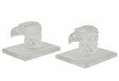 PAIR OF LALIQUE TETE D'AIGLE M