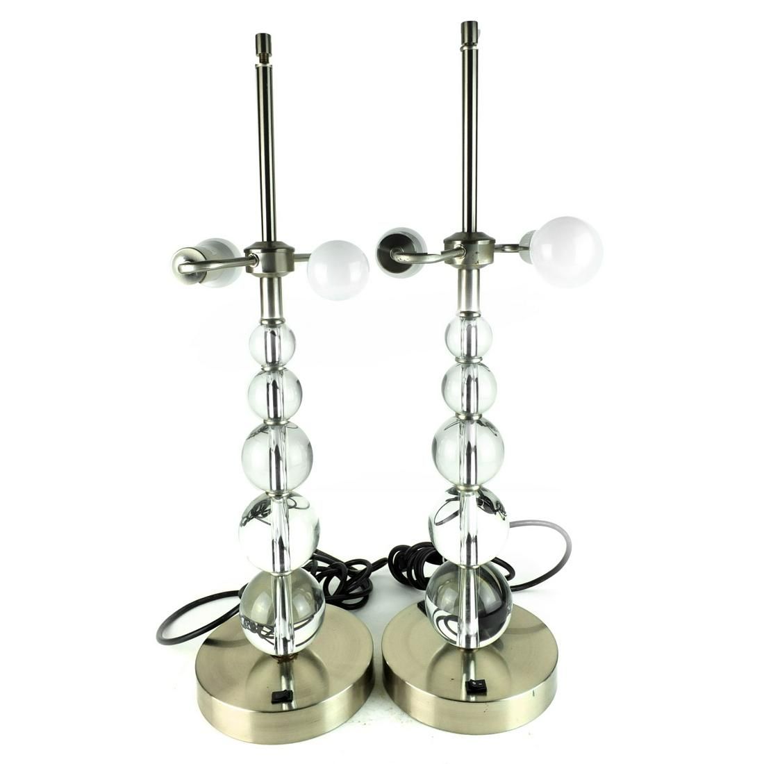 PAIR OF LAMPSPair of Modern Stacked