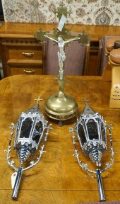PAIR OF LANTERNS AND A ECUMENI