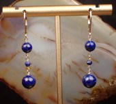 PAIR OF LAPIS LAZULI AND GOLD