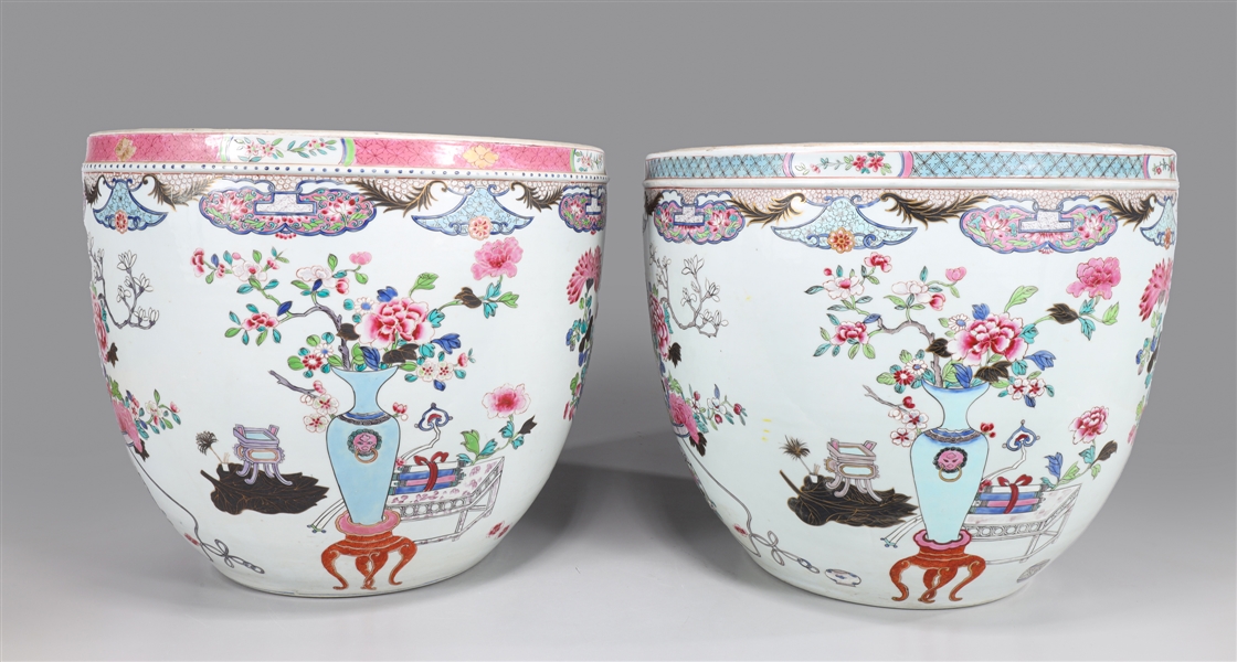 Pair of large and elaborate 19th