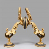 Pair of large and elaborate ca