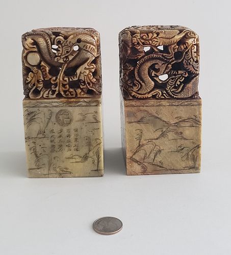 PAIR OF LARGE ANTIQUE CHINESE
