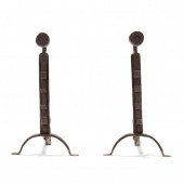 PAIR OF LARGE ANTIQUE ROASTING